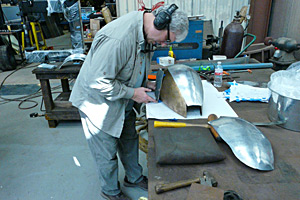 Making fitting fuel tank sections